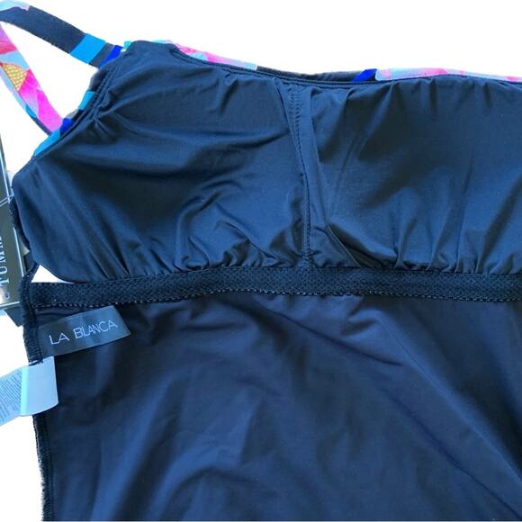 La Blanca Nightfall One Shoulder One Piece Swimsuit Size Small NWT Retail $130 - Picture 9 of 11